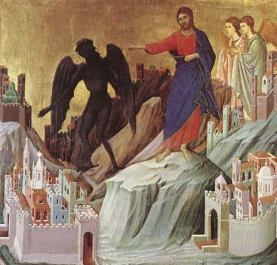 Duccio di Buoninsegna The Temptation of Christ on the Mountain (mk08) oil painting picture
